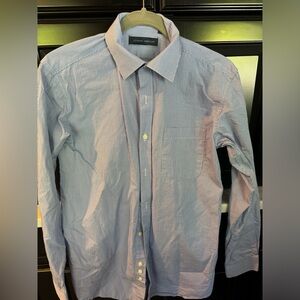 Mens mini check button up dress shirt